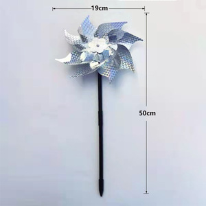 Sınır ötesi balkon <span class=keywords><strong>8</strong></span> kuş sürüş fırıldak hızlı rüzgar hızı lazer aydınlık Orchard sebze bahçe kuş öcü plastik - Product Image 4