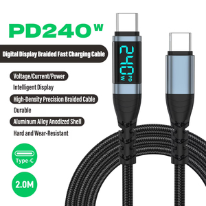 240W 5A E-Mark ชิปจอแสดงผลดิจิตอล USB <span class=keywords><strong>C</strong></span> TO <span class=keywords><strong>Type</strong></span> <span class=keywords><strong>C</strong></span> <span class=keywords><strong>สาย</strong></span><span class=keywords><strong>ชาร์จ</strong></span>ข้อมูลซุปเปอร์<span class=keywords><strong>ชาร์จ</strong></span>สำหรับ iPhone 15 16 17 Pro Samsung S24 Huawei Xiaomi - Product Image 6