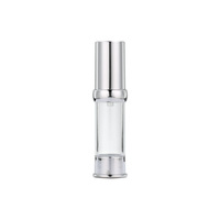Botol pompa vakum perak, botol pompa vakum perak Mini tanpa udara 10ml 15ml 30ml untuk kemasan kosmetik