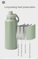 Beauchy Populaire Portable Eco Friendly Bouteille Sous Vide En Acier Inoxydable Bouteilles D'eau Isolées Avec Aimant Support De Téléphone Couvercle