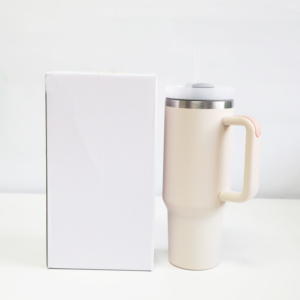 Customized Blue 40 oz 304 Stainless Steel Double Wall Vacuum Insulated BPA Free 6-12hr Thermal Travel Tumbler Handle Straw for - Product Image 5