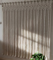 Voilages de taille personnalisable pour fenêtres, tenture murale en macramé, rideau coulissant, séparateur de pièce pour salon