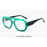 Lunettes optiques de qualité supérieure avec monture épaisse, double pont, en acétate