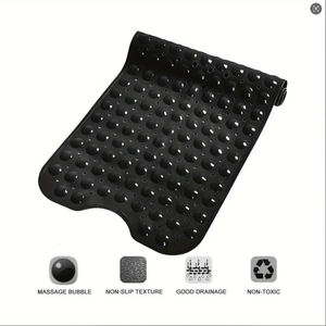 Alfombrilla de Baño <span class=keywords><strong>y</strong></span> Ducha Antideslizante Hecha a Máquina de 40*16 Pulgadas para Bañera de Niños con Orificios de Drenaje <span class=keywords><strong>y</strong></span> Vasos, Alfombrilla de Vinilo - Product Image 4