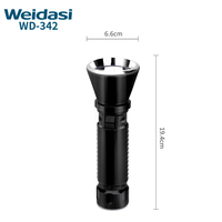 Lampe torche portable rechargeable étanche Weidasi avec affichage électronique en plastique, puissante lampe torche LED longue portée