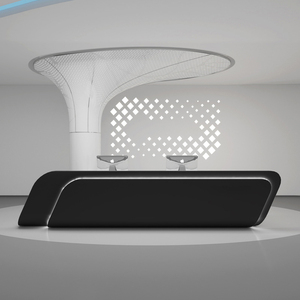 Q103 bureau de réception moderne au design élégant pour bureau hôtel salle de sport école hôpital centre commercial comptoir de réception - Product Image 4