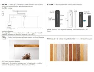Thủ công sồi <span class=keywords><strong>LED</strong></span> ánh sáng mặt dây chuyền dualis gỗ tự nhiên đèn trần cho đương đại nội thất môi trường - Product Image 5