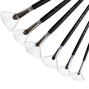 Pinceaux plats en nylon blanc Minghua 806 avec manche en bois pour <span class=keywords><strong>peinture</strong></span> à l'<span class=keywords><strong>huile</strong></span>, fournitures d'art - Product Image 5