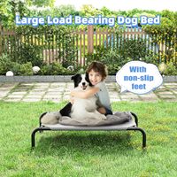 1*1 Textilene Respirant Refroidissement Produits pour animaux de compagnie Lit surélevé extérieur pour chiens de grande taille