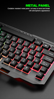 Nouveau clavier de jeu rétroéclairé RGB T25, souris, accessoires informatiques ergonomiques étanches, fonctionnement à membrane pour les joueurs, bureau, ordinateur de bureau