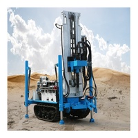 Plateforme de forage de puits d'eau HZ-160L Dth, 160 mètres de profondeur, adaptée aux machines de forage à haute efficacité dans la géologie rocheuse