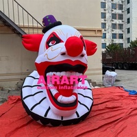 Grande tête de clown gonflable pour la décoration de festival d'Halloween, ballon gonflable tête de Joker