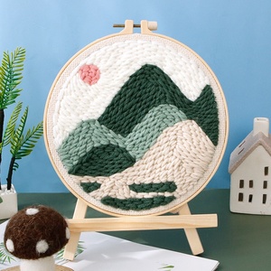 Kits de broderie au point piqué 3D DIY avec cerceau pour débutants – Cadeau idéal personnalisé OEM/ODM pour la création de paysages - Product Image 1