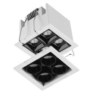 Fissata/inclinabile concava/convessa ottica 2x2 4 testa 8W da incasso con luci a Led quadrate - Product Image 1