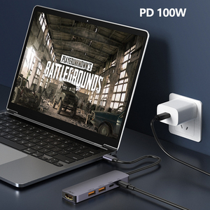 Hub USB3.2 10Gbps PD 100W charge rapide 4K 60HZ <span class=keywords><strong>USB</strong></span>-<span class=keywords><strong>C</strong></span> haute vitesse adaptateur répartiteur 4 ports en stock pour PC MacBook ordinateur portable - Product Image 4