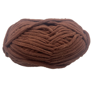 Bán Buôn 100% <span class=keywords><strong>Polyester</strong></span> Jumbo Nâu Siêu Chunky Chenille Fluffy Sợi Đặc Sản Ưa Thích Sợi Cho Dệt Và Tay Đan - Product Image 6