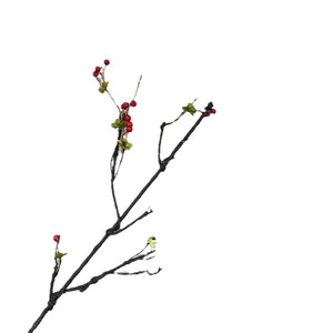 Queyiyi Fleurs Artificielles Branches de Fruits 30cm-100cm Rouge Foncé Blanc Vert Jaune Pâle Décoration de Mariage - Product Image 5