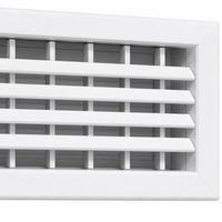Grille de sortie d'air conditionné central en aluminium, grille de ventilation réglable en maille pour salon et bureau, système de ventilation durable