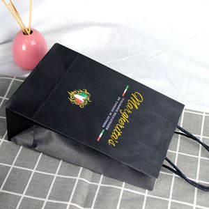 Custom Large Christmas <b>Clothes</b> Glasses Dentistry Shopping Food Takeaway Gift Paper Packaging Bags With Handle - Product Image 5