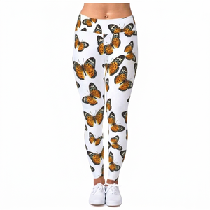 Conjunto de Yoga para Mujer, Transpirable, de Secado Rápido, con Estampado por Sublimación, Leggings Ajustados de Poliéster y Spandex con Diseño Floral - Product Image 1