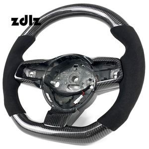 Volant personnalisé en fibre de carbone et daim noir pour <span class=keywords><strong>Jaguar</strong></span> F <span class=keywords><strong>TYPE</strong></span> SVR XE XFL F PACE <span class=keywords><strong>E</strong></span> PACE 2015-2025 - Product Image 5