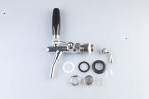 Distributeur de bière réglable G1/2 et G5/8 PERA TJ020A avec robinet, garantie 3 ans, filtre en acier inoxydable, métal poli - Product Image 6