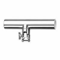 Support de canne à pêche réglable en acier inoxydable 316 avec tube évasé doublé blanc pour bateau, accessoires de quincaillerie marine
