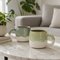 Mug en céramique personnalisé avec nom, tasse à café artisanale émaillée, mug en grès gravé sur mesure pour la famille et les amis