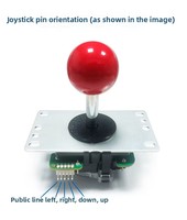Joystick de remplacement SANWA, axe long de 45 mm, stick d'arcade 5 broches, commande 8 directions, boule de commande, JAMMA MAME, machine de jeu à monnayeur, zéro latence