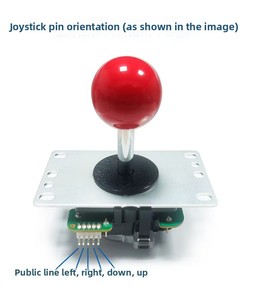 Joystick de Repuesto SANWA, Eje Largo de 45 mm, Palanca de <span class=keywords><strong>Mando</strong></span> Arcade de 5 Pines y 8 Direcciones, Bola de <span class=keywords><strong>Mando</strong></span> JAMMA MAME, Máquina de Juegos Operada con Monedas, Cero Retraso - Product Image 3