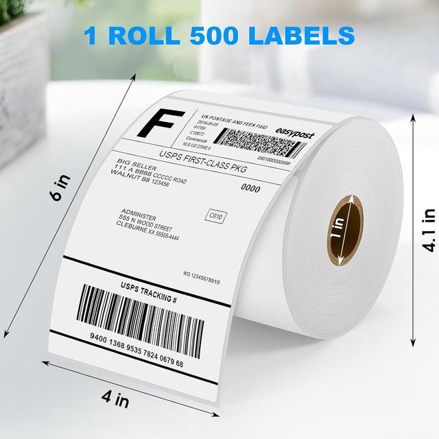 Glitter Shipping Label 4x6 Inch 500 Pages Direct Thermal Shipping Label Printer Label Roll