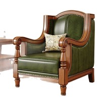 Nouveau canapé en cuir huilé et bois massif de style rétro américain, ensemble de canapés modulables en éponge, style moderne et épuré, quatre places pour salon
