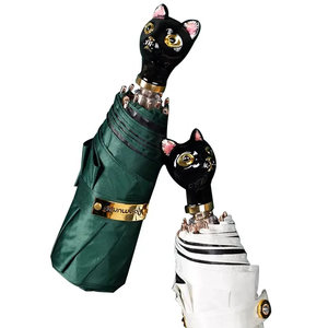 Thời trang sang trọng ngựa tùy chỉnh xử lý tự động gấp ô dính động vật xử lý ô với đầu xử lý - Product Image 5