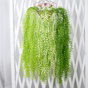 Ruyin Ramas Artificiales de Sauce de 30cm-100cm, Ramo Verde y Rojo, Planta Decorativa para Colgar en la Pared - Product Image 2