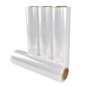 Hot sale high quality pe manual pallet wrapping stretch film for packing