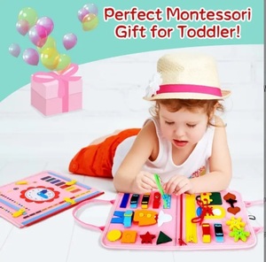 Regali per Bambini e Bambine di <span class=keywords><strong>1</strong></span> 2 3 4 Anni, <span class=keywords><strong>Giocattoli</strong></span> Sensoriali per Bambini <span class=keywords><strong>1</strong></span>-3 Anni, Giocattolo Educativo da Viaggio per Autismo, Tavola delle Attività <span class=keywords><strong>Montessori</strong></span> - Product Image 2