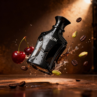 Botol Parfum Kaca BYRON untuk Penggunaan Industri, Model B7-6, Dapat Disesuaikan, Leher Crimp, Tutup Emas, Pompa Semprot, Pencetakan Permukaan