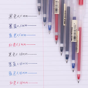 ชุดปากกาหมึกเจลขายดี muhjis <span class=keywords><strong>ปากกา</strong></span>พลาสติกขนาด0.38มม. 0.5มม. พร้อมตัวเลือกสีเขียนความกว้าง1.0มม. สีดำสีแดงสีน้ำเงิน - Product Image 4