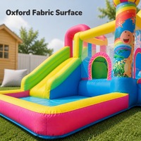 Château gonflable Noco Kids en tissu Oxford avec toboggan et piscine à balles, couleurs personnalisées, portable, pour usage domestique intérieur