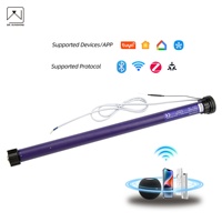 Moteur tubulaire K25-3E 1.6N/M-30 AC220V avec télécommande sans fil et contrôle par application, système de maison intelligente électrique, moteur pour rideaux et stores enrouleurs
