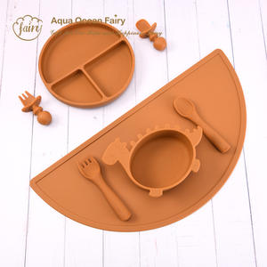 <span class=keywords><strong>Lot</strong></span> d'usine, <span class=keywords><strong>vaisselle</strong></span> en silicone personnalisée pour bébés et enfants, sans BPA, 100% de qualité alimentaire, <span class=keywords><strong>vaisselle</strong></span> en silicone, assiette pour enfants - Product Image 6