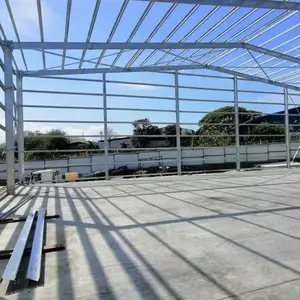 Bâtiment d'entrepôt d'ateliers industriels de cadre en métal de structure métallique de portail de grande envergure à vendre