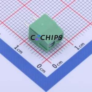 DG350-3.5-02P-14-00A(H) Screw Terminal Block Through hole Component (THT),P=3.5mm Connector 1x2P 3.5mm Green Through Hole - Product Image 2