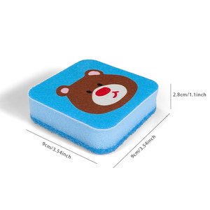 Boîte cadeau d'éponges <span class=keywords><strong>de</strong></span> <span class=keywords><strong>cuisine</strong></span> imprimées pour Noël, tampon <span class=keywords><strong>de</strong></span> nettoyage non tissé mignon à motif <span class=keywords><strong>de</strong></span> dessin animé pour la vaisselle - Product Image 6