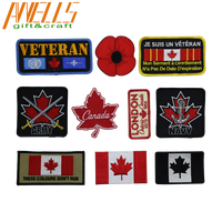 Écusson brodé personnalisé du Canada, feuille d'érable rouge canadienne, écusson thermocollant, symbole du Canada, écusson brodé
