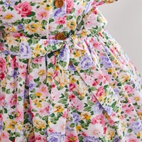 Robes smockées pour filles d'été, broderie florale, faites à la main, vêtements pour filles