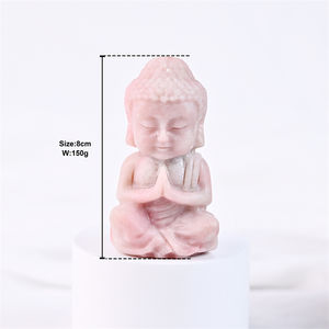 Toptan yüksek kaliteli kristal el sanatları şifa kristal Mix malzemeleri dekorasyon için 8cm buda - Product Image 4