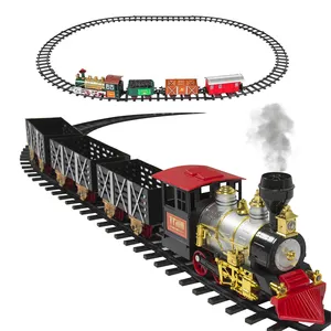 Çocuklar oyuncak çevrimiçi çocuk eğitim Brinquedos Eletricos ses sigara demiryolu oyuncak trenler Set | elektrikli Model tren oyuncak