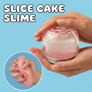Juguetes Montessori al por mayor: Slime de juguete, comida de juguete, estilo pastel de fresa, Slime de mantequilla blanco y rosa, paquete de Slime, regalo para niños, kit de Slime DIY - Product Image 1