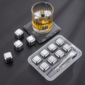 Reusable Stainless Steel Square Ice <b>Cube</b> for Wine Whiskey or Drinks - Product Image 3